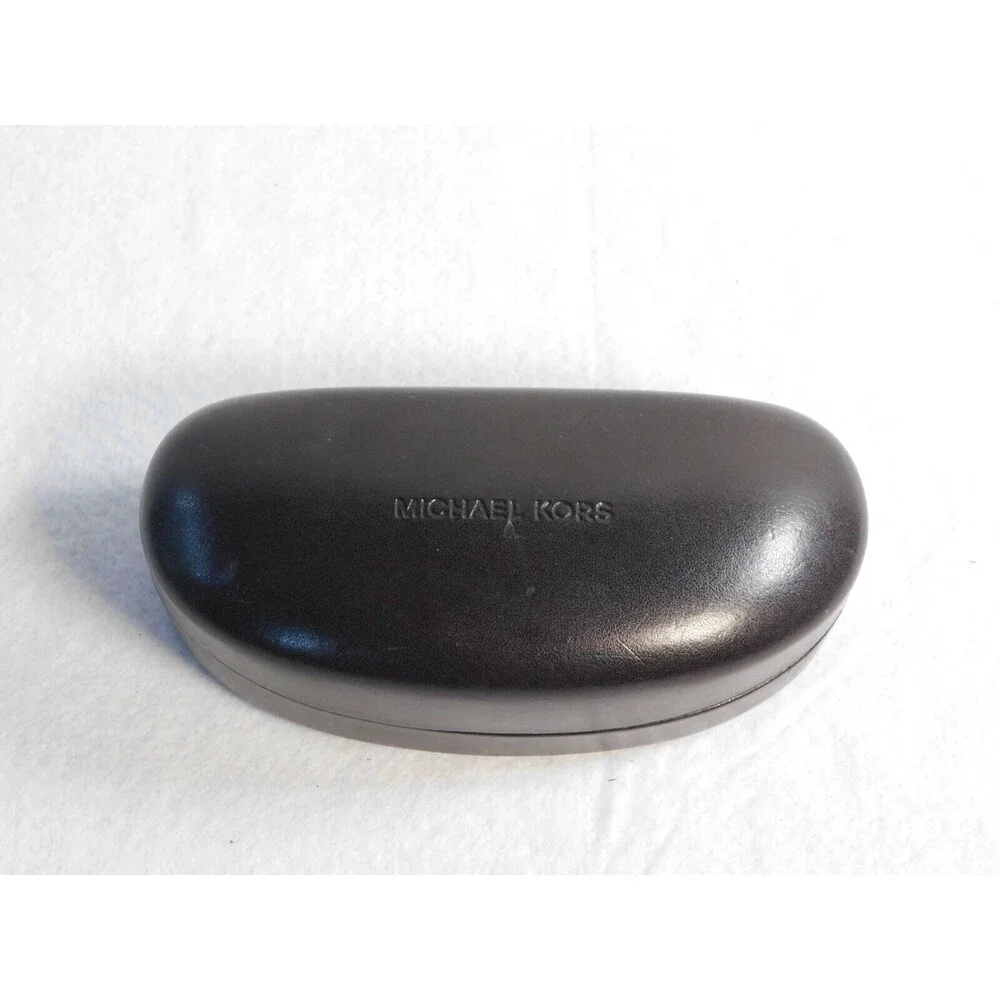 Michael Kors Dark Brown Leather Glasses Sunglasses Hard Case Clamshell